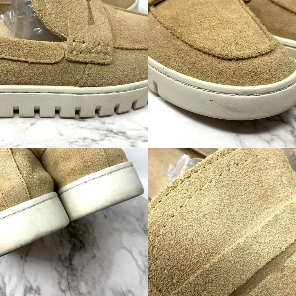 Vionic Uptown Hybrid Sand Suede Lug Sole Comfort Loafers 9 Classic Preppy Sporty - Picture 10 of 15